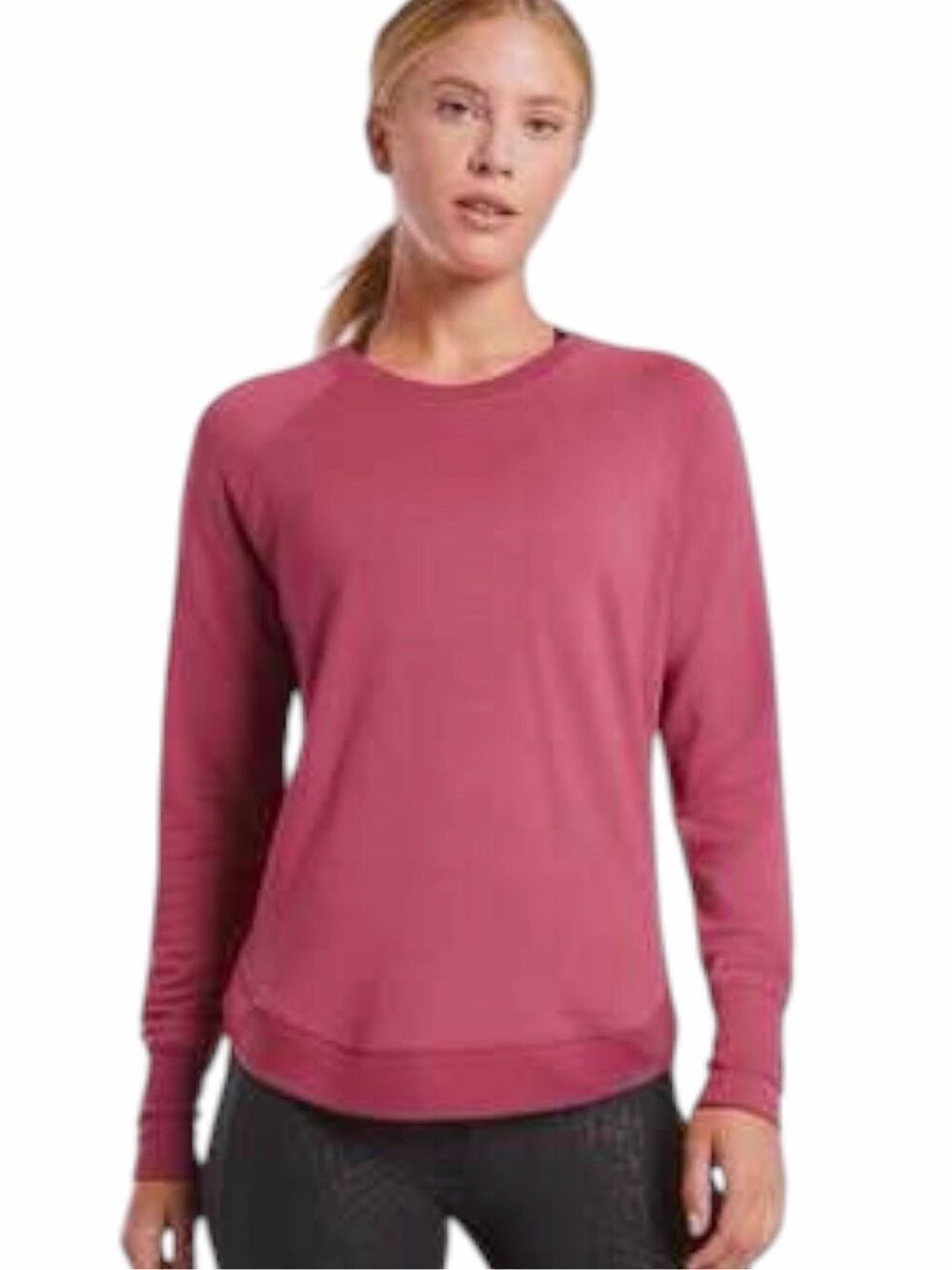 ATHLETA Mindset Sweatshirt Berry Modal Pullover Medium Style# 472751